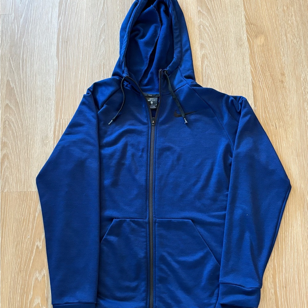 Nike Dri-Fit Lightweight Blue Full Zip Jacket Size Medium